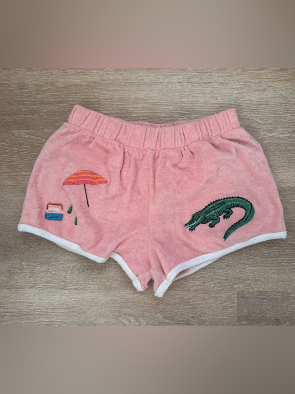 Celandine Embroidered Terry Cloth Shorts Size S